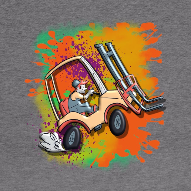 aggressive forklift driver by ttshirty